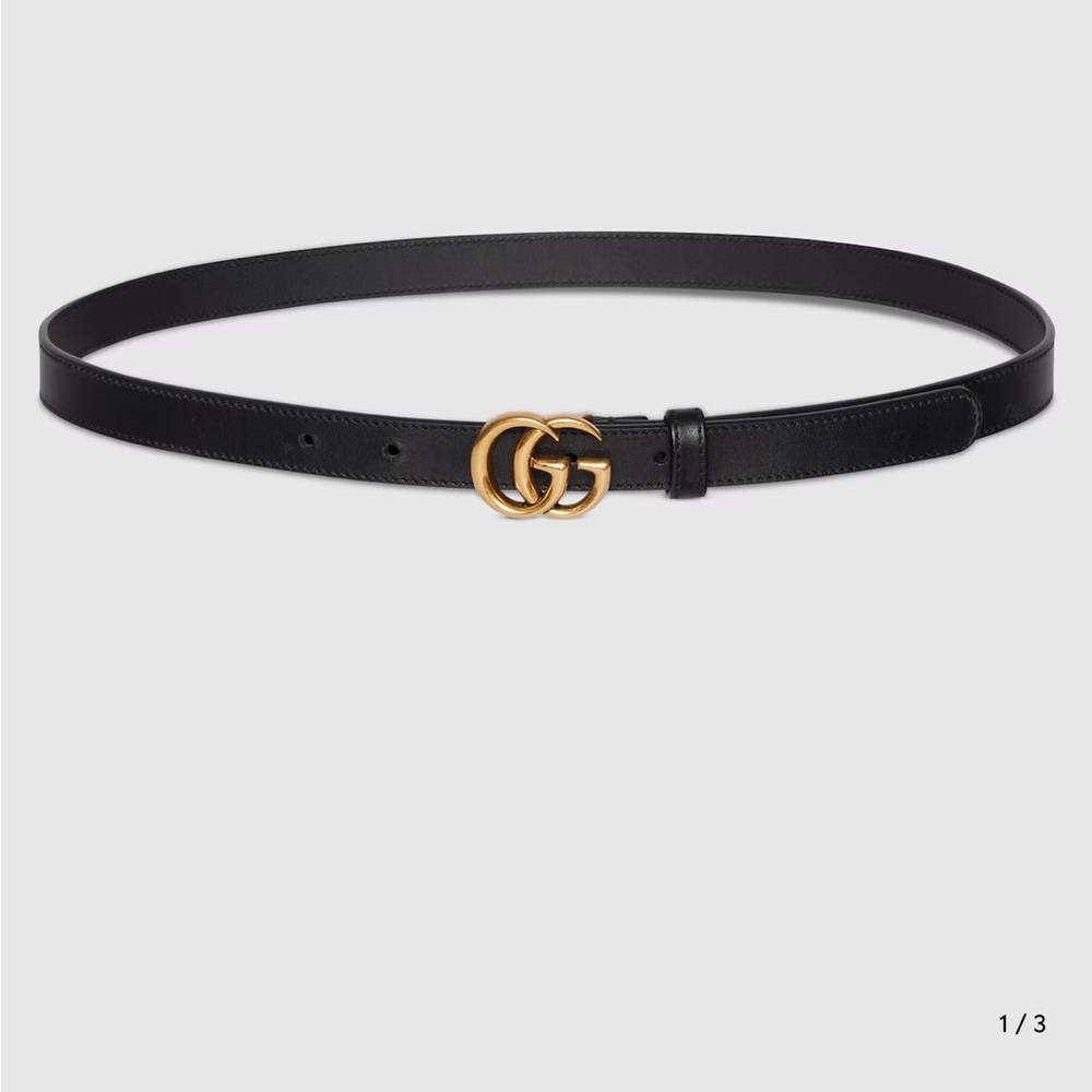 Gucci GG Marmont Thin Leather Belt